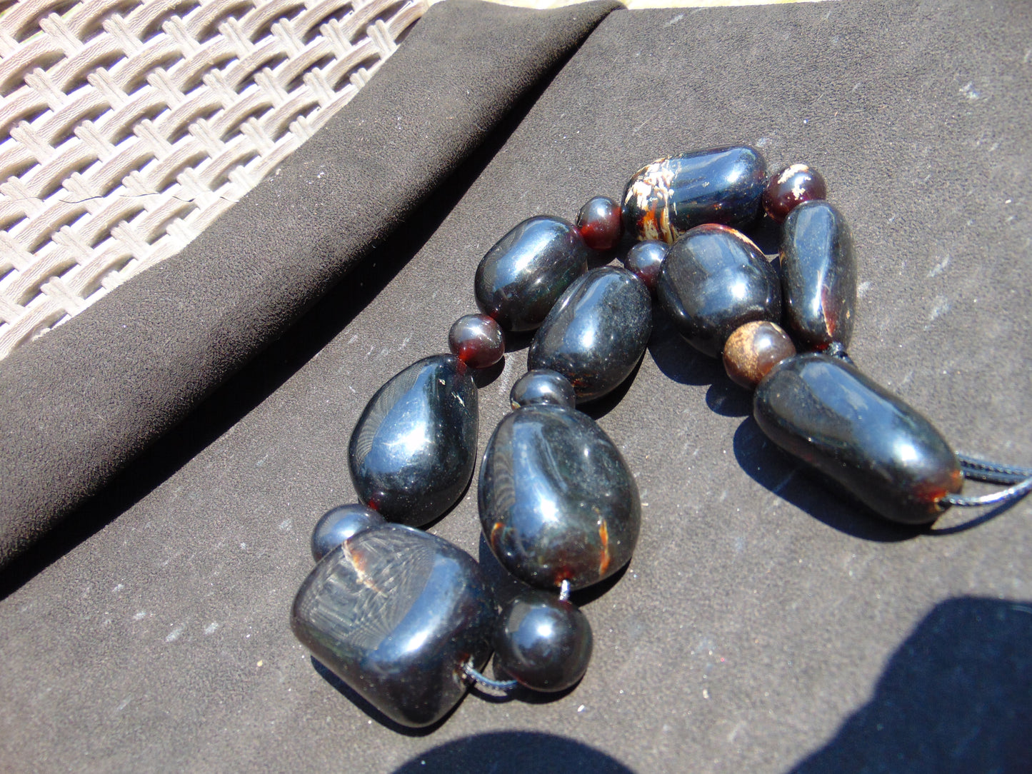 228 gram Small Beads Combination Necklace Indonesian Amber for Healing NK17