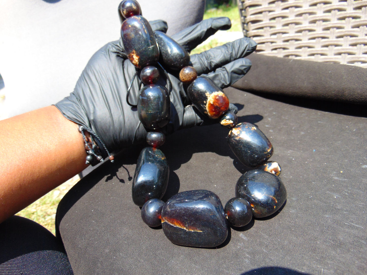 228 gram Small Beads Combination Necklace Indonesian Amber for Healing NK17