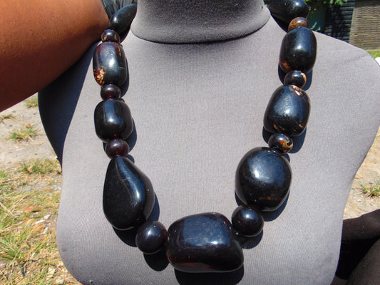 228 gram Small Beads Combination Necklace Indonesian Amber for Healing NK17