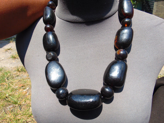 194 gram Small Beads Combination Necklace Indonesian Amber for Healing NK10