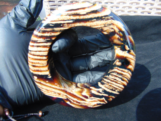 174 gr Big Bangle in hole 29x22 mm 72x114 mm Indonesian Sumatra Amber for Healing 25N467