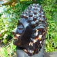 1728 gr 150x158x190 mm Big Buddha head carving on Indonesian Mushroom Inclusion Amber for Healing and Museum