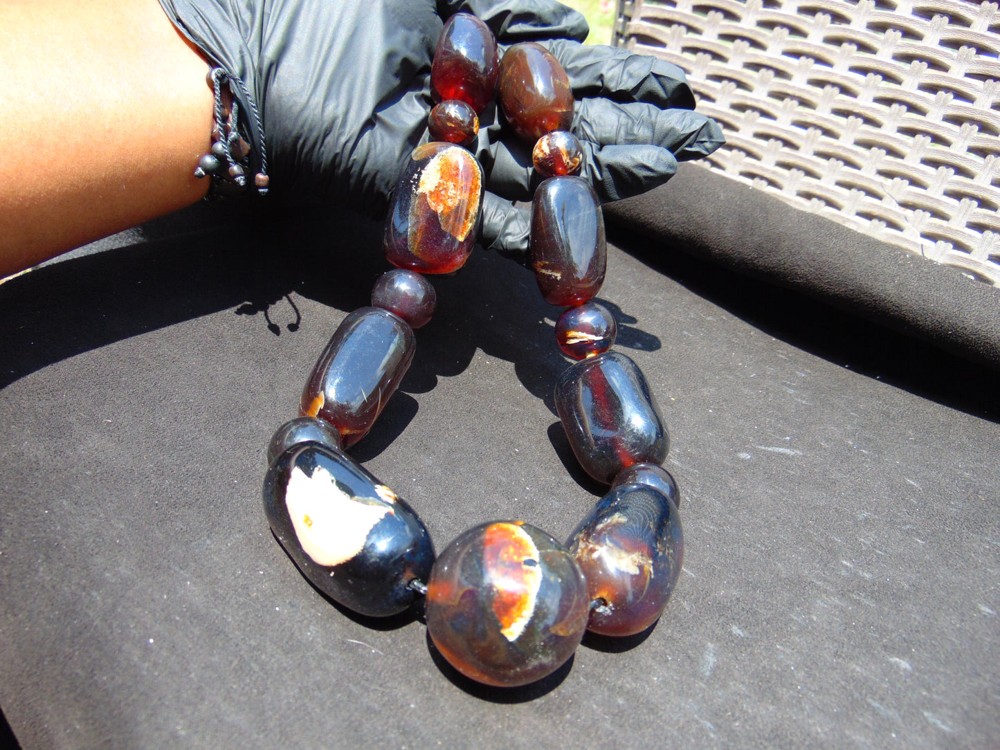 206 gram Small Beads Combination Necklace Indonesian Amber for Healing NK15