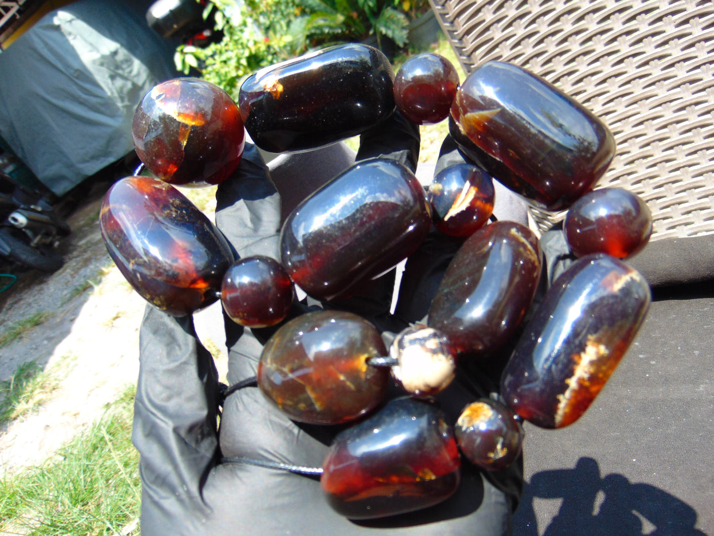 206 gram Small Beads Combination Necklace Indonesian Amber for Healing NK15