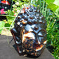 1728 gr 150x158x190 mm Big Buddha head carving on Indonesian Mushroom Inclusion Amber for Healing and Museum