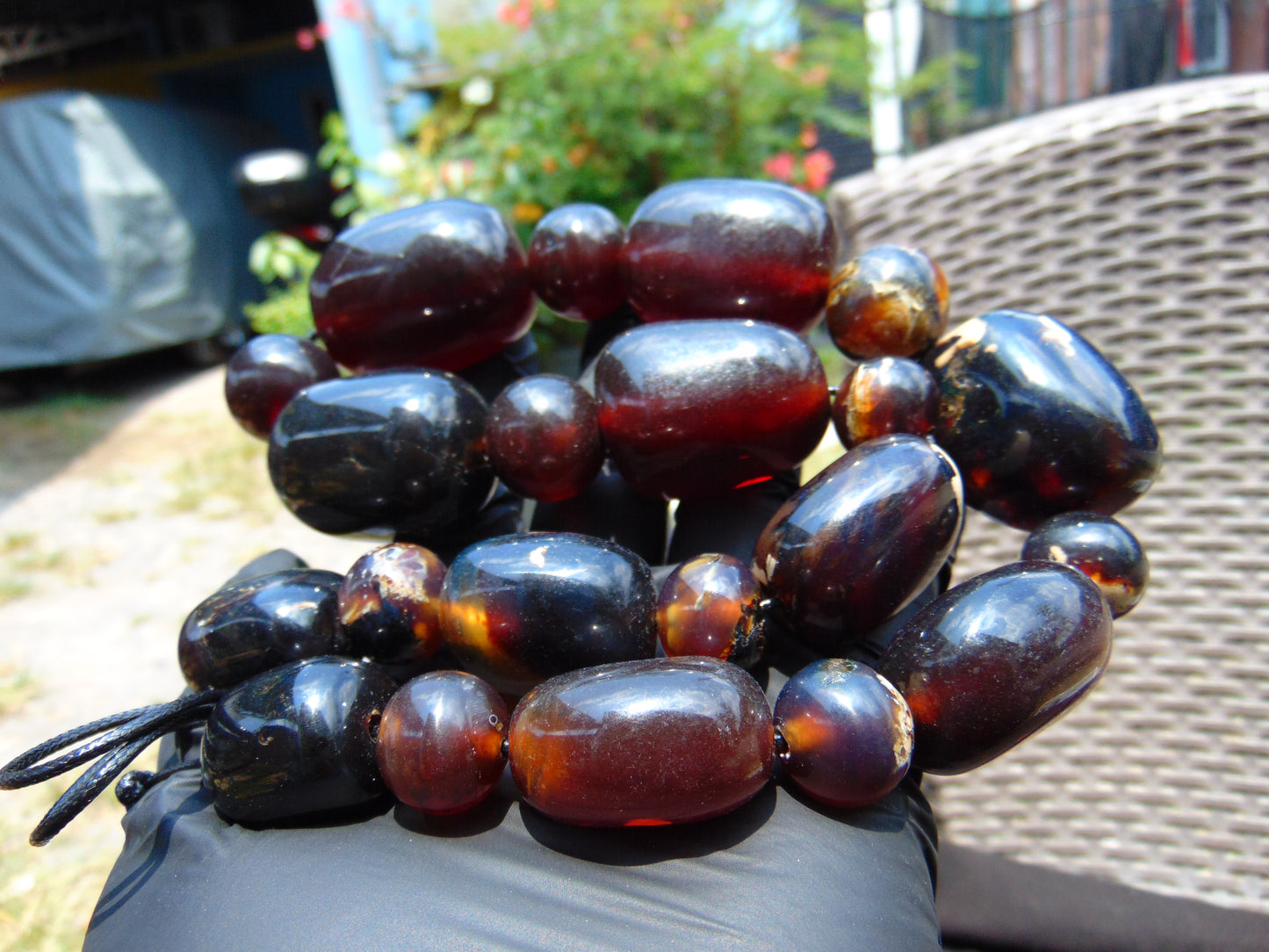 191 gram Small Beads Combination Necklace Indonesian Amber for Healing NK28