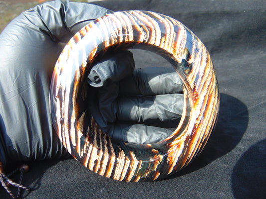 145 gr Big 111x71x30 mm Bangle in hole Indonesian Sumatra Amber for Healing 26B2