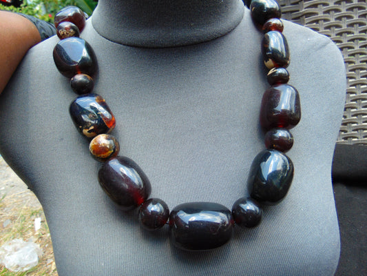 191 gram Small Beads Combination Necklace Indonesian Amber for Healing NK28
