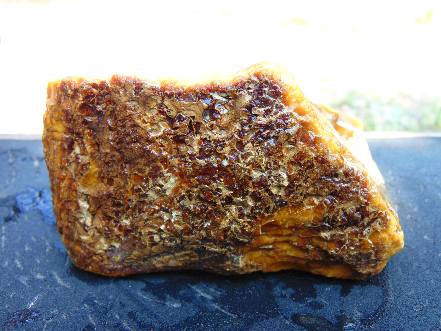 165 gram Polished Indonesia Yellow Aromatic Amber for Healing AY26M156