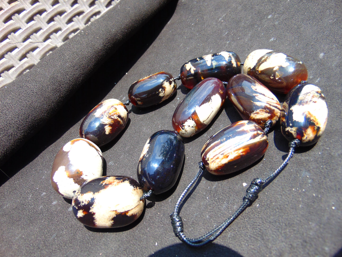 216 gr Big Necklace Indonesian Amber for Healing A11K35