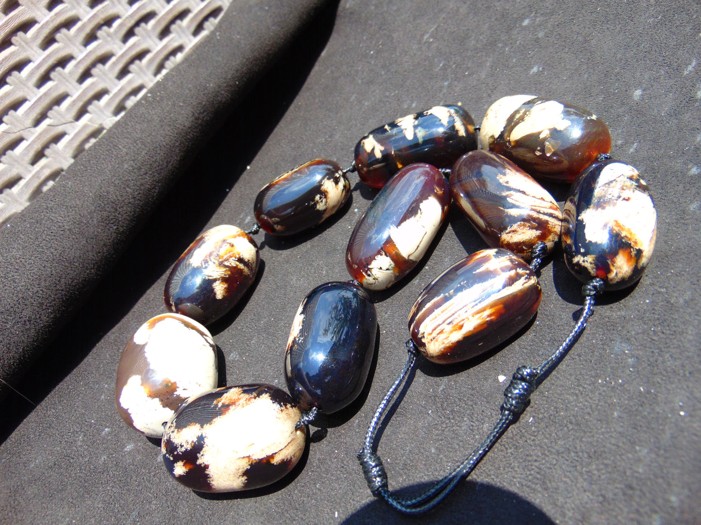 216 gr Big Necklace Indonesian Amber for Healing A11K35