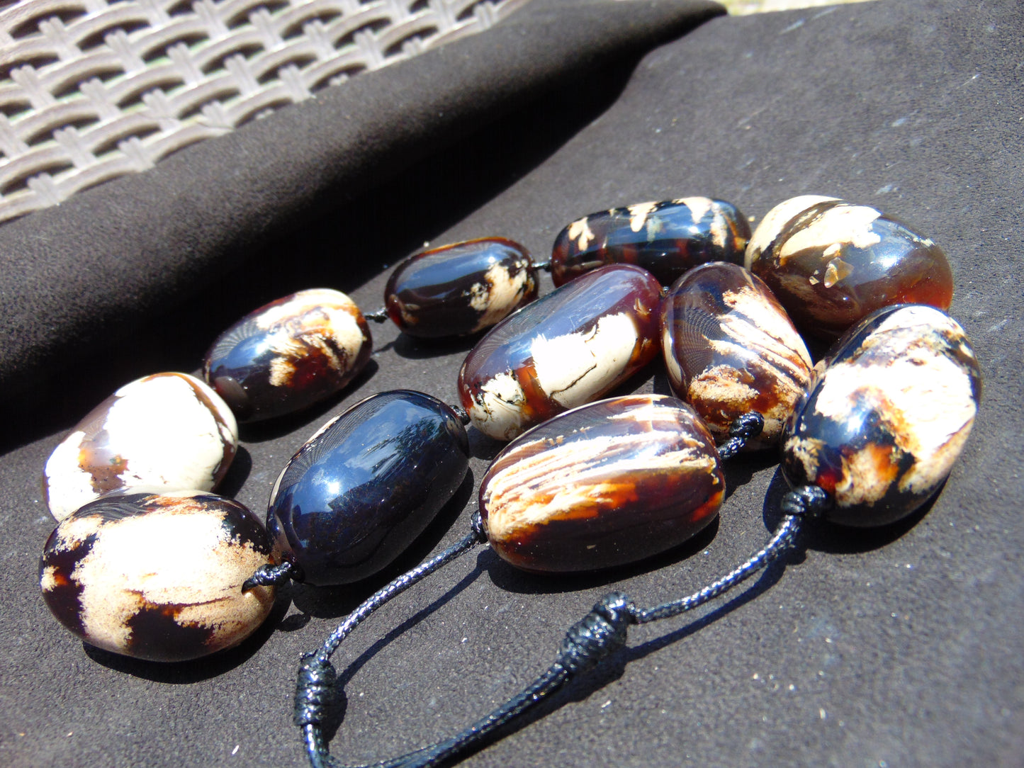 216 gr Big Necklace Indonesian Amber for Healing A11K35