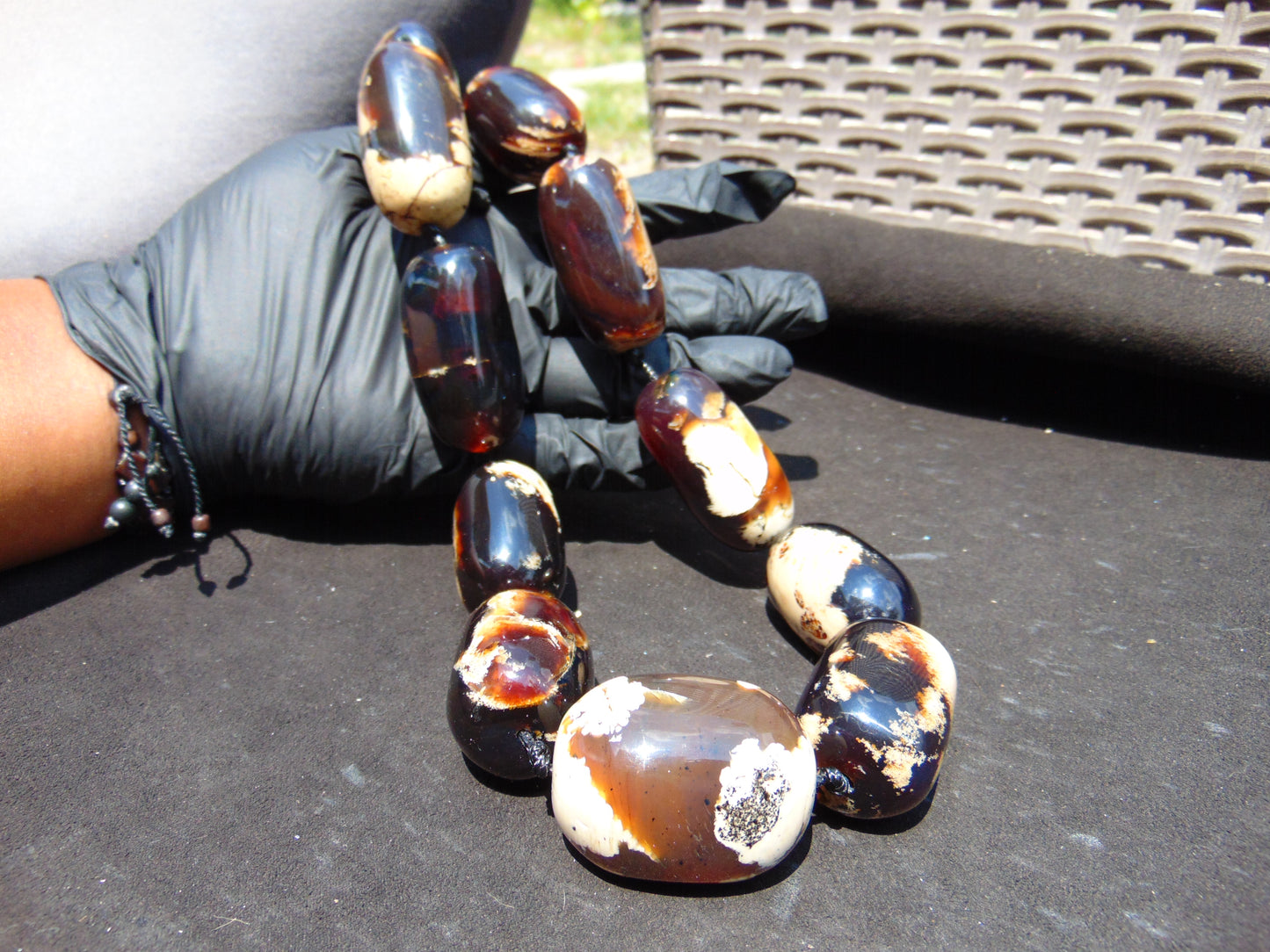 216 gr Big Necklace Indonesian Amber for Healing A11K35