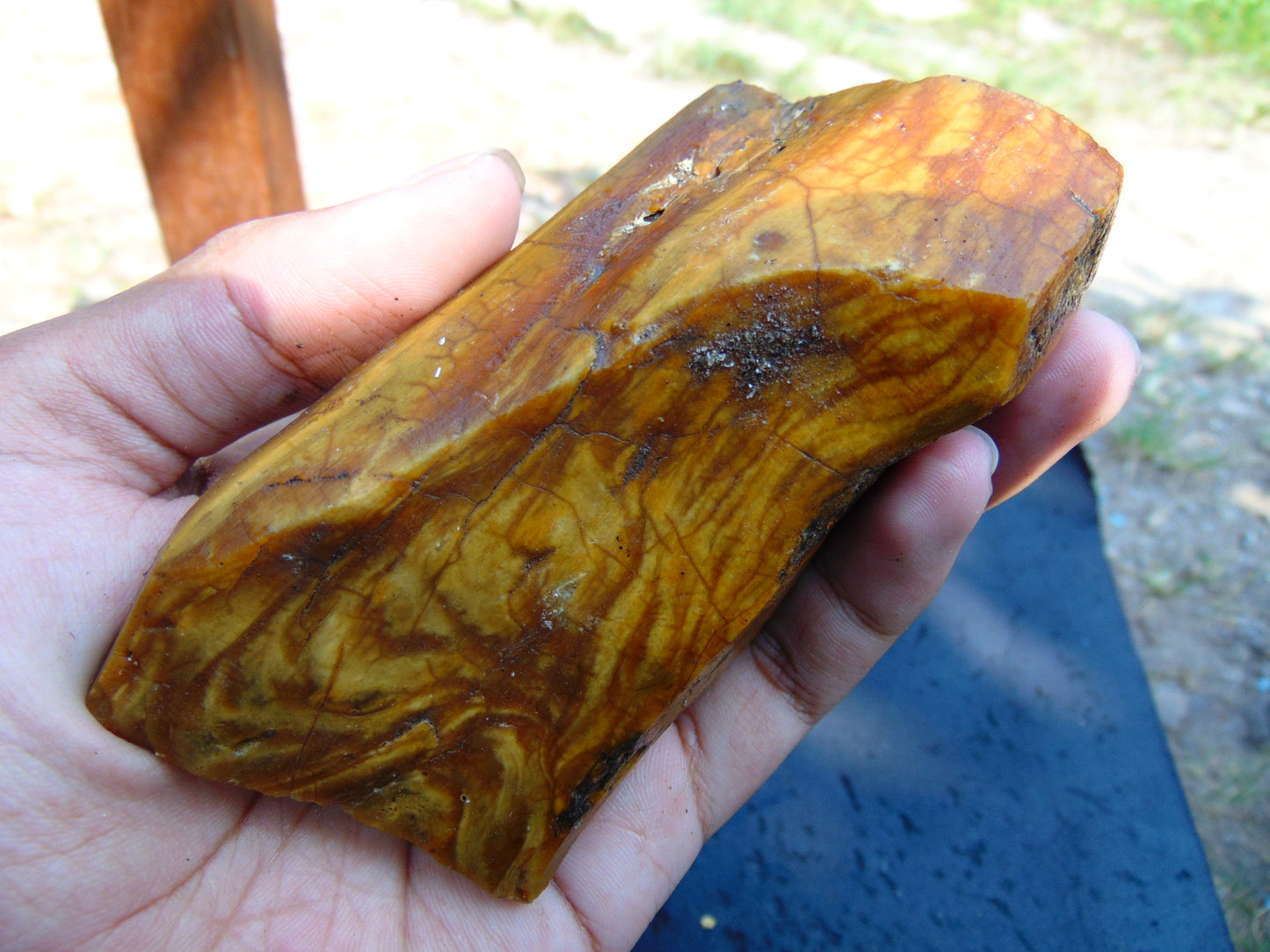 145 gram Polished Indonesia Yellow Aromatic Amber for Healing AY26M145