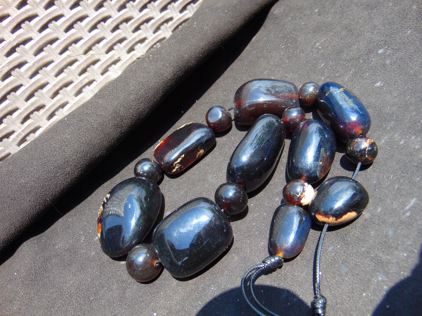 227 gram Small Beads Combination Necklace Indonesian Amber for Healing NK8