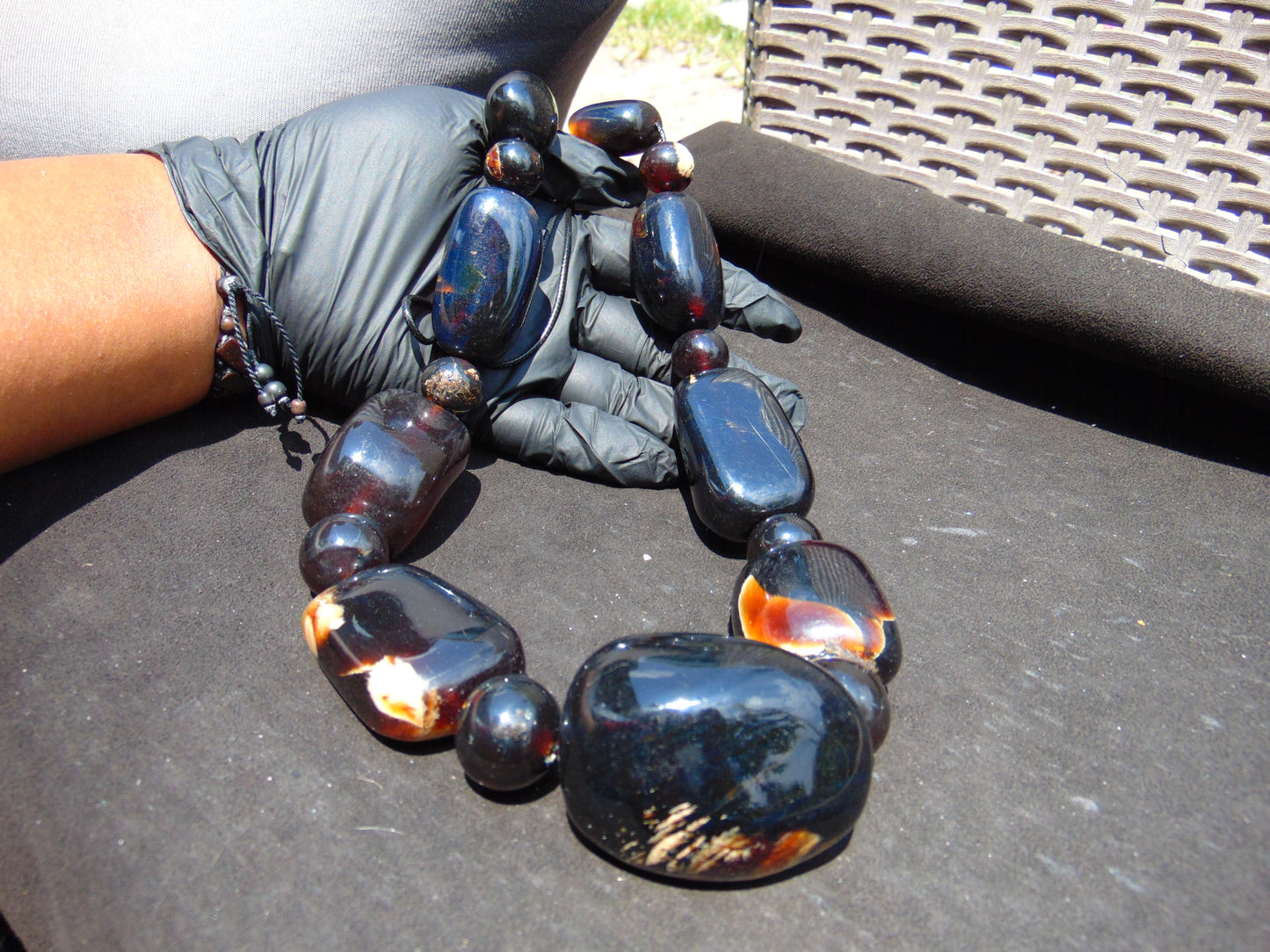 227 gram Small Beads Combination Necklace Indonesian Amber for Healing NK8