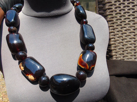 227 gram Small Beads Combination Necklace Indonesian Amber for Healing NK8