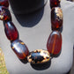 339 gr Big Necklace Indonesian Blue Amber for Healing A9K67