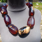 339 gr Big Necklace Indonesian Blue Amber for Healing A9K67