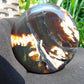 151 gram Round Flat 93x24 mm Indonesia Black White Amber for Healing ST58