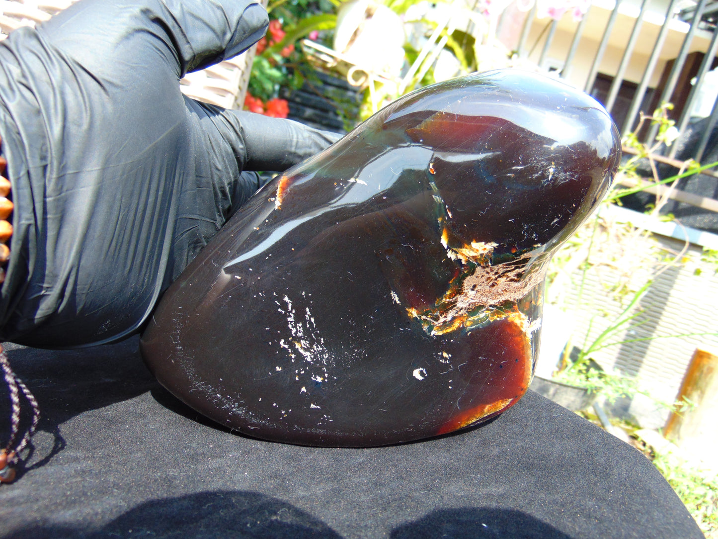 880 gr Full Polished 160x140x70 mm Indonesia Amber for Healing ML124