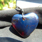 13 gr Heart Pendant Indonesian Blue Amber for Healing 25Y175