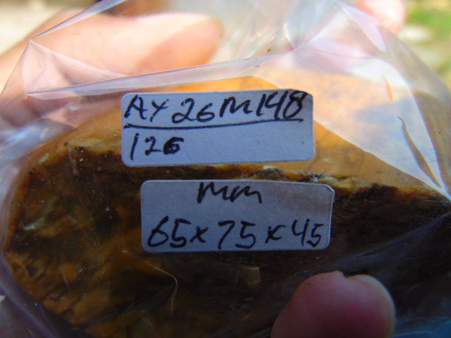126 gram Polished Indonesia Yellow Aromatic Amber for Healing AY26M148