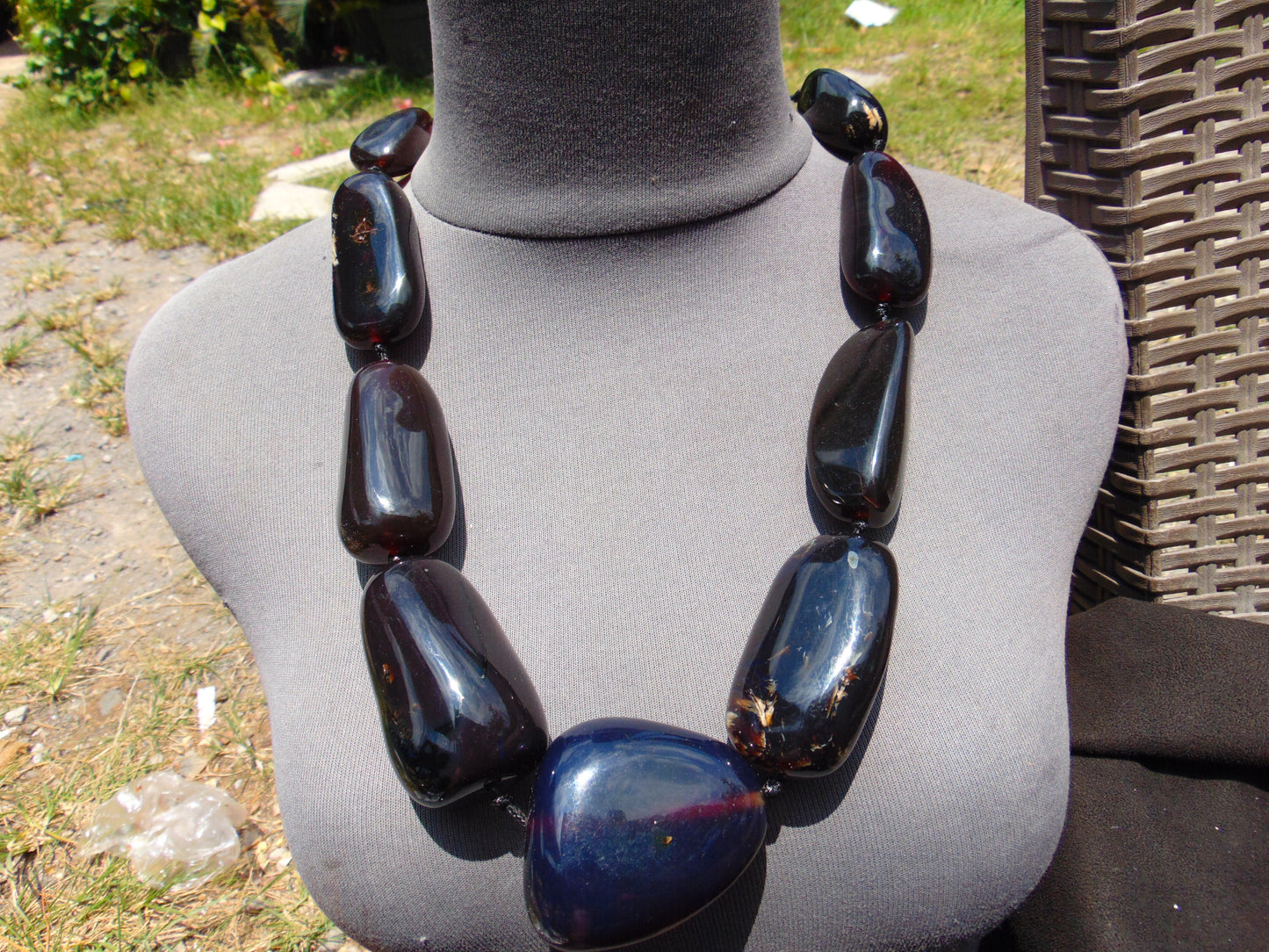 265 gr Big Necklace Indonesian Amber for Healing A9K70