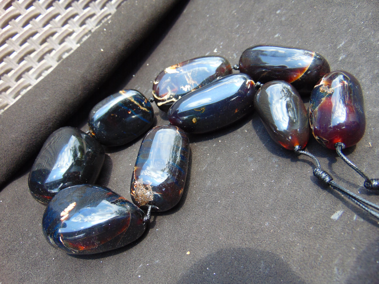 414 gr Big Necklace Indonesian Amber for Healing A9K62
