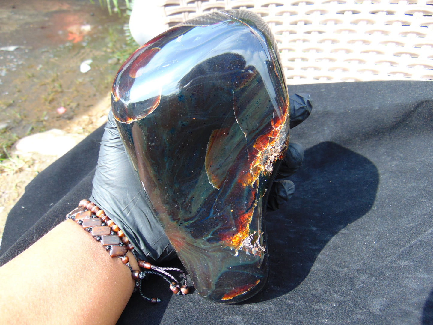 595 gr Full Polished 160x100x60 mm Indonesia Amber for Healing ML160