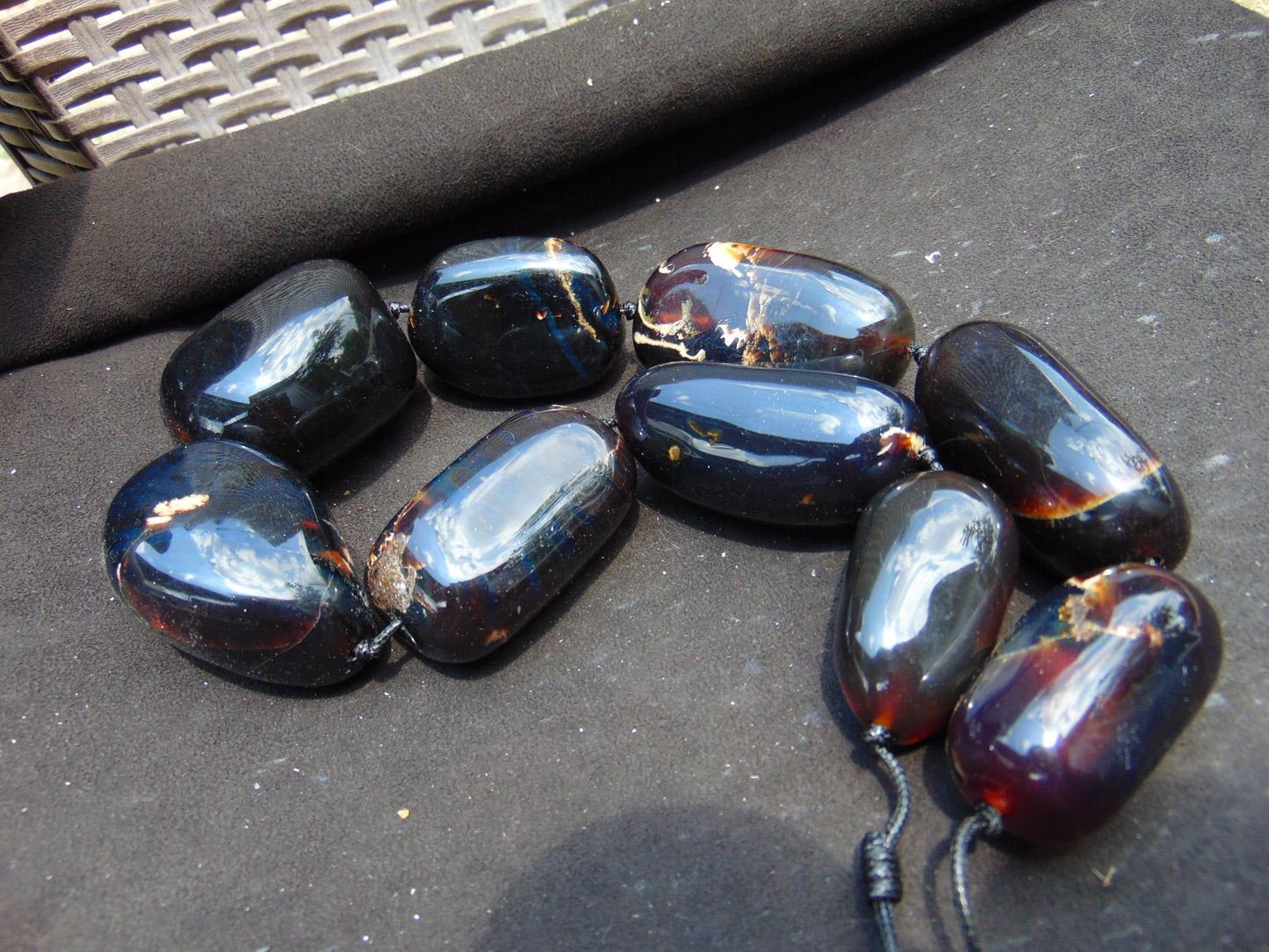414 gr Big Necklace Indonesian Amber for Healing A9K62