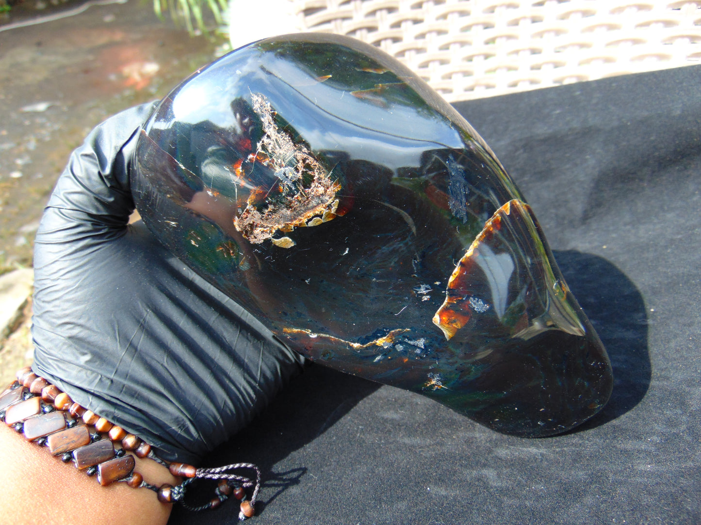 595 gr Full Polished 160x100x60 mm Indonesia Amber for Healing ML160