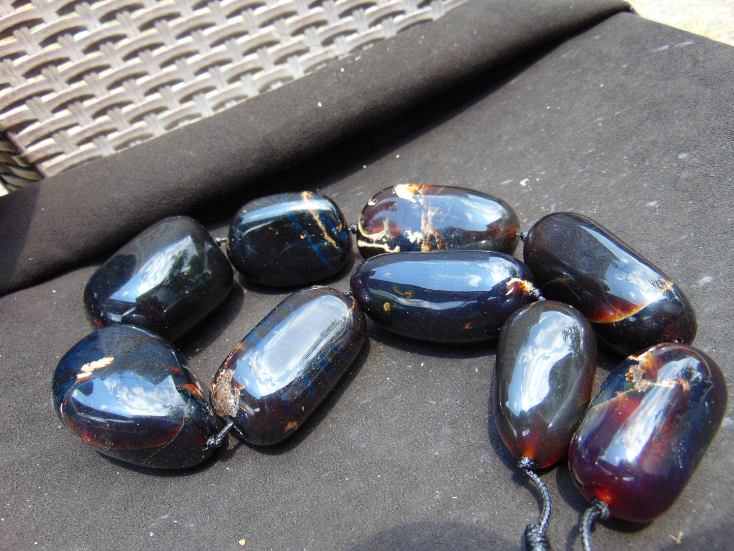 414 gr Big Necklace Indonesian Amber for Healing A9K62