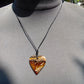 4 gr Heart Pendant Indonesian Blue Amber for Healing 25Y204