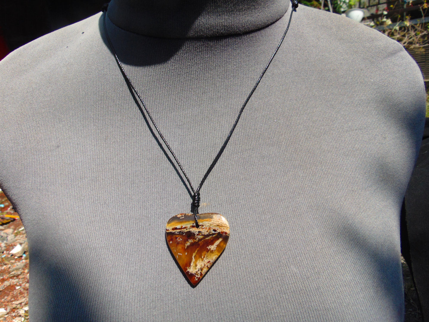 4 gr Heart Pendant Indonesian Blue Amber for Healing 25Y204