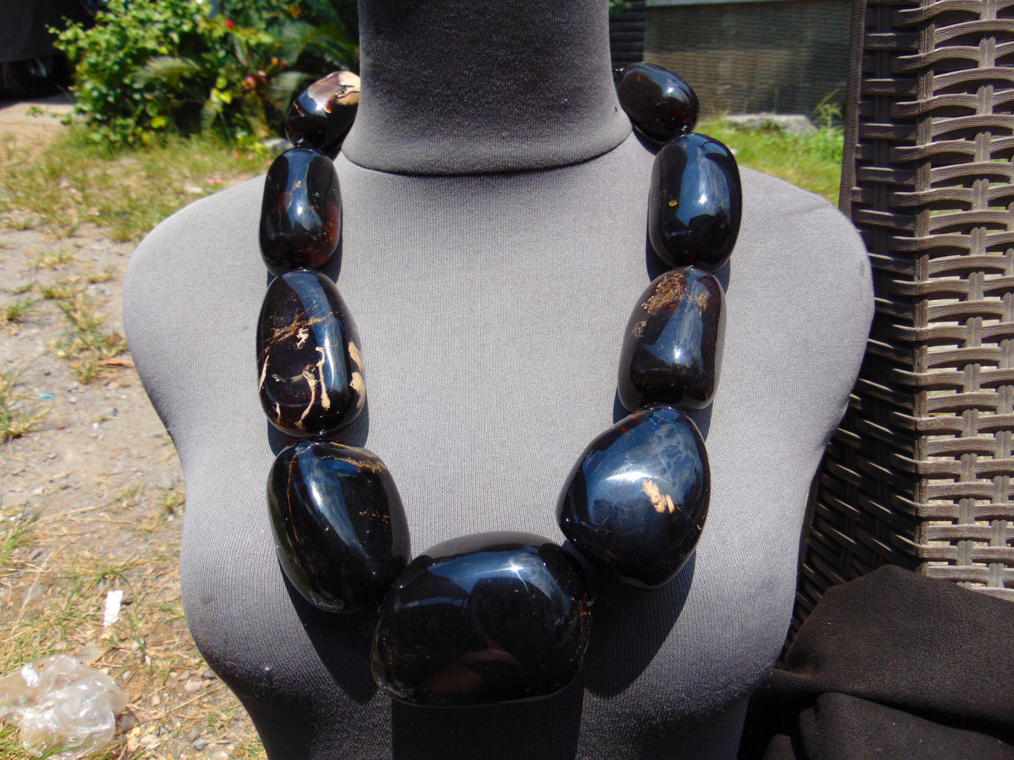 414 gr Big Necklace Indonesian Amber for Healing A9K62
