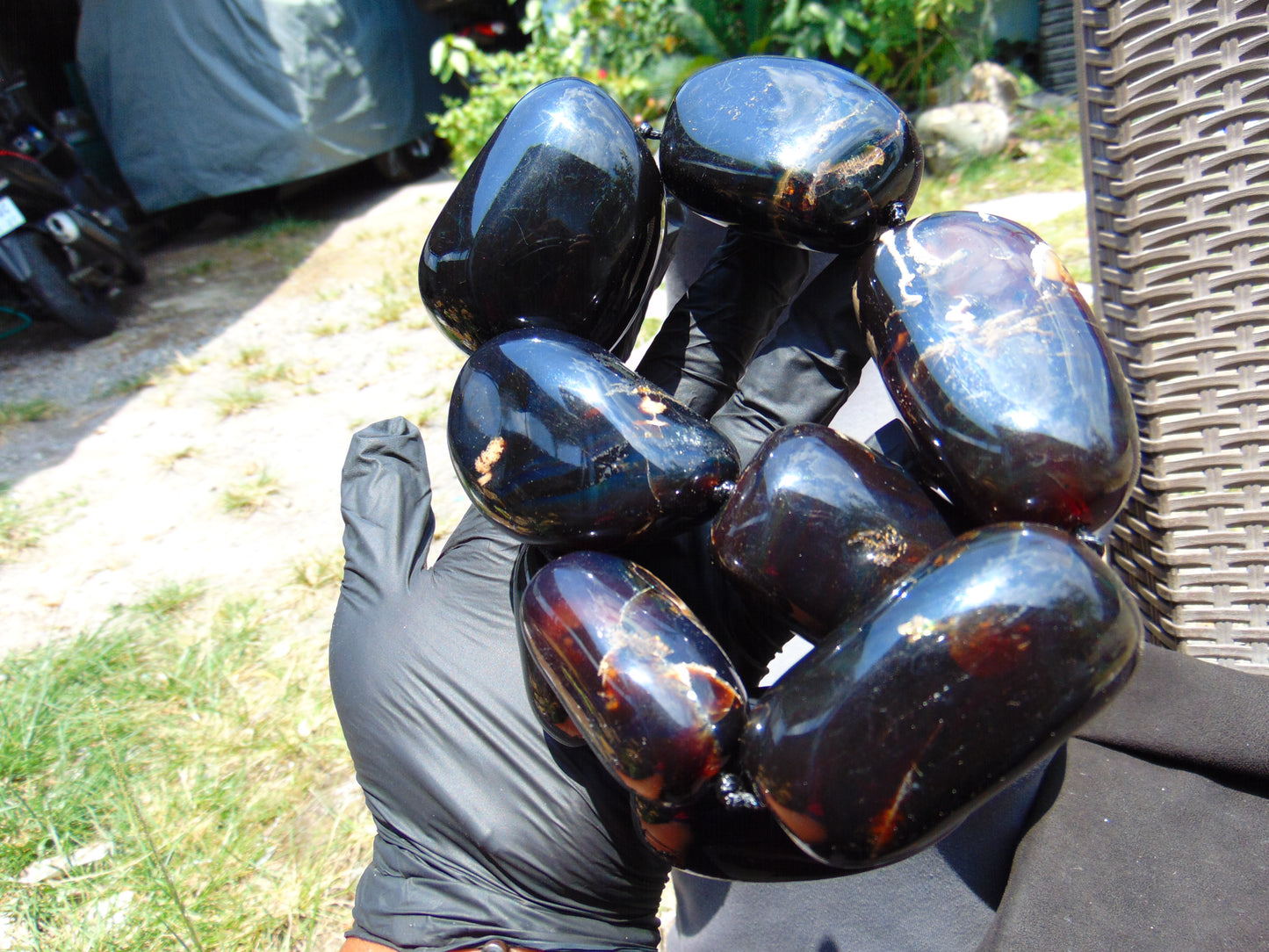 414 gr Big Necklace Indonesian Amber for Healing A9K62