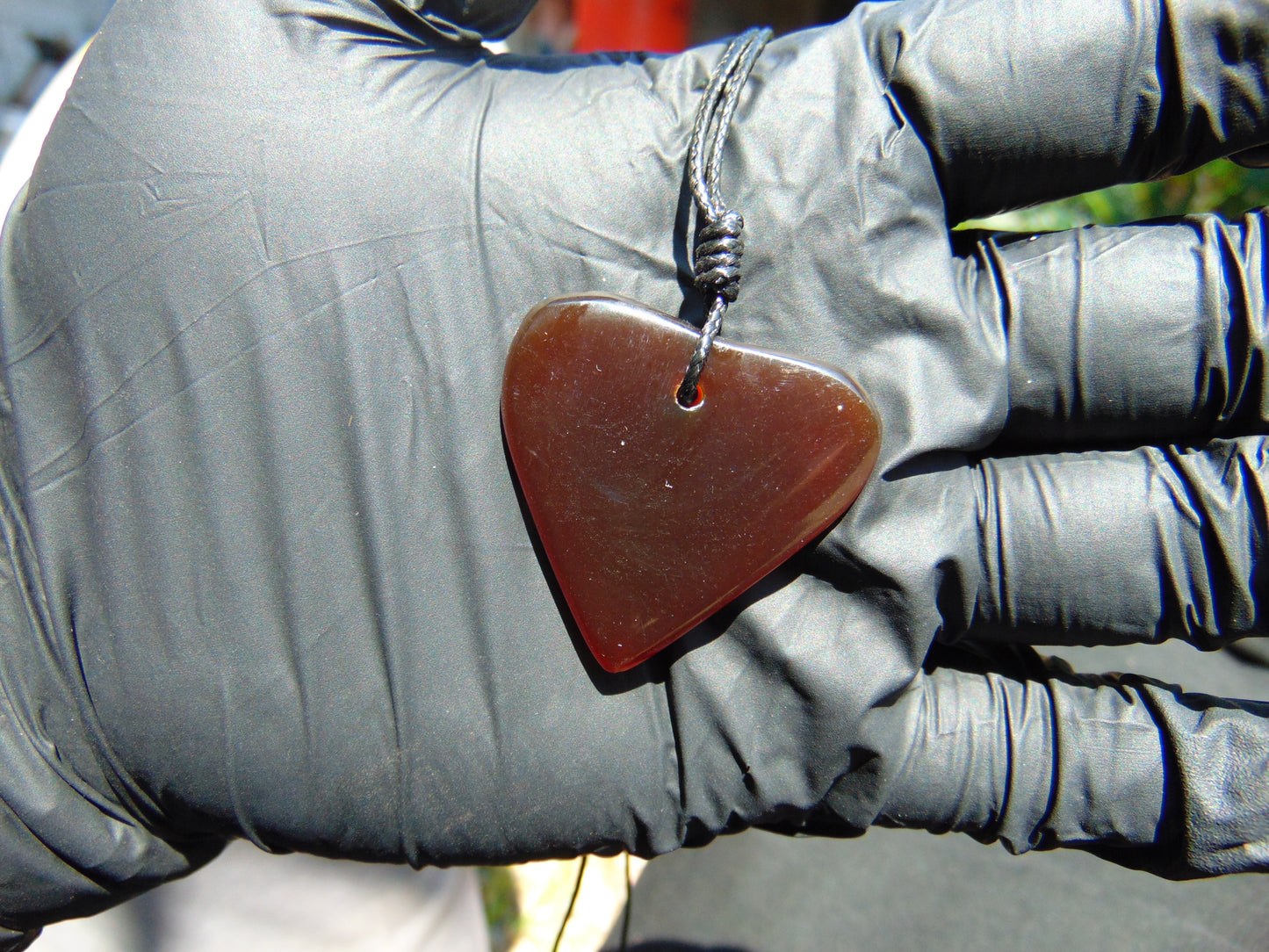 4 gr Heart Pendant Indonesian Red Amber for Healing 25Y154