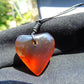 6 gr Heart Pendant Indonesian Red  Amber for Healing 25Y185