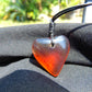 6 gr Heart Pendant Indonesian Red  Amber for Healing 25Y185