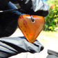 6 gr Heart Pendant Indonesian Red  Amber for Healing 25Y185