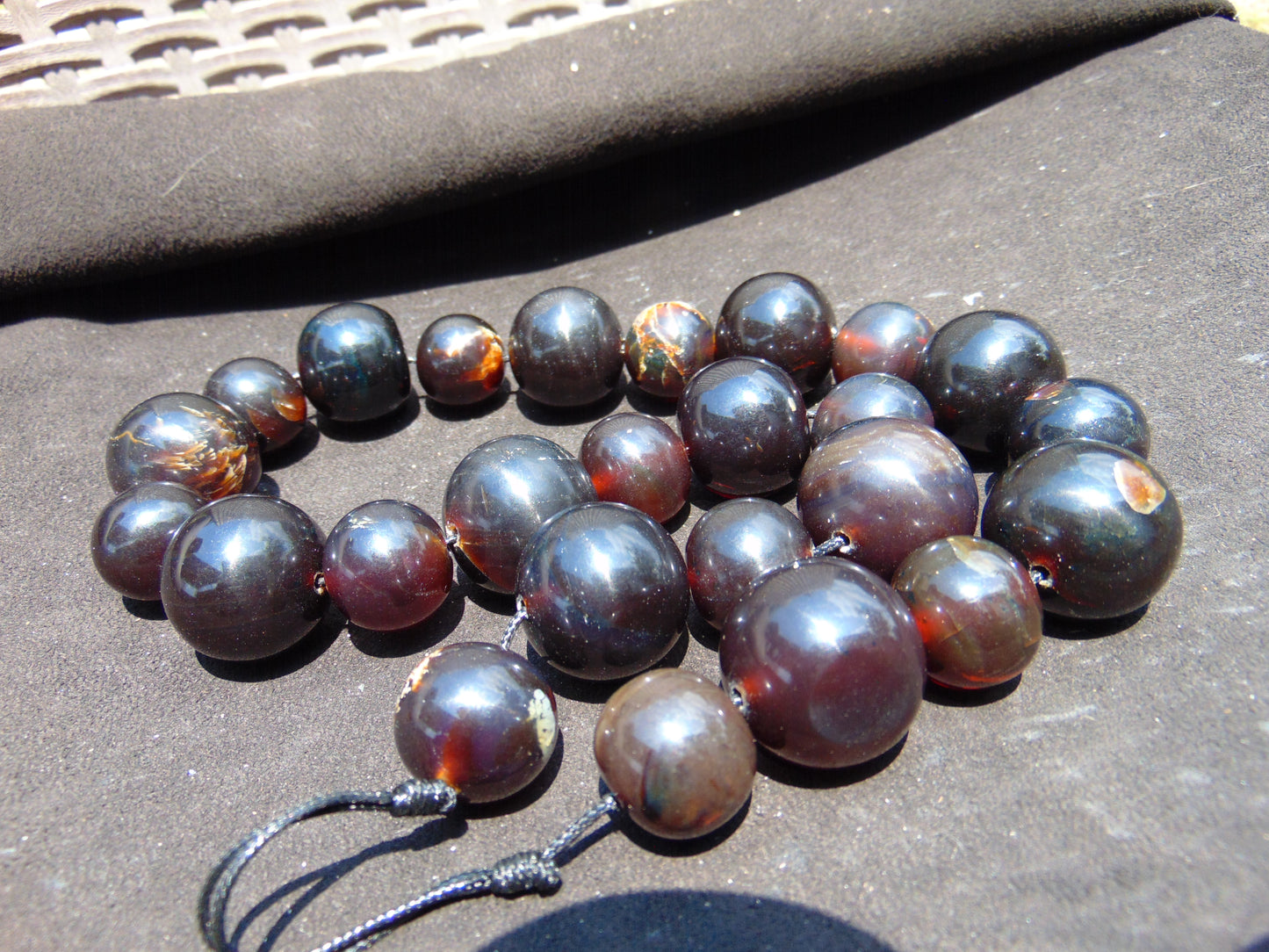 174 gram Small Beads Combination Necklace Indonesian Amber for Healing A25K47