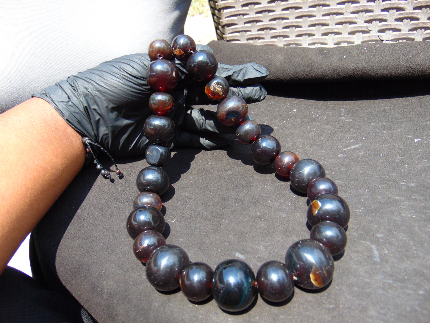 174 gram Small Beads Combination Necklace Indonesian Amber for Healing A25K47