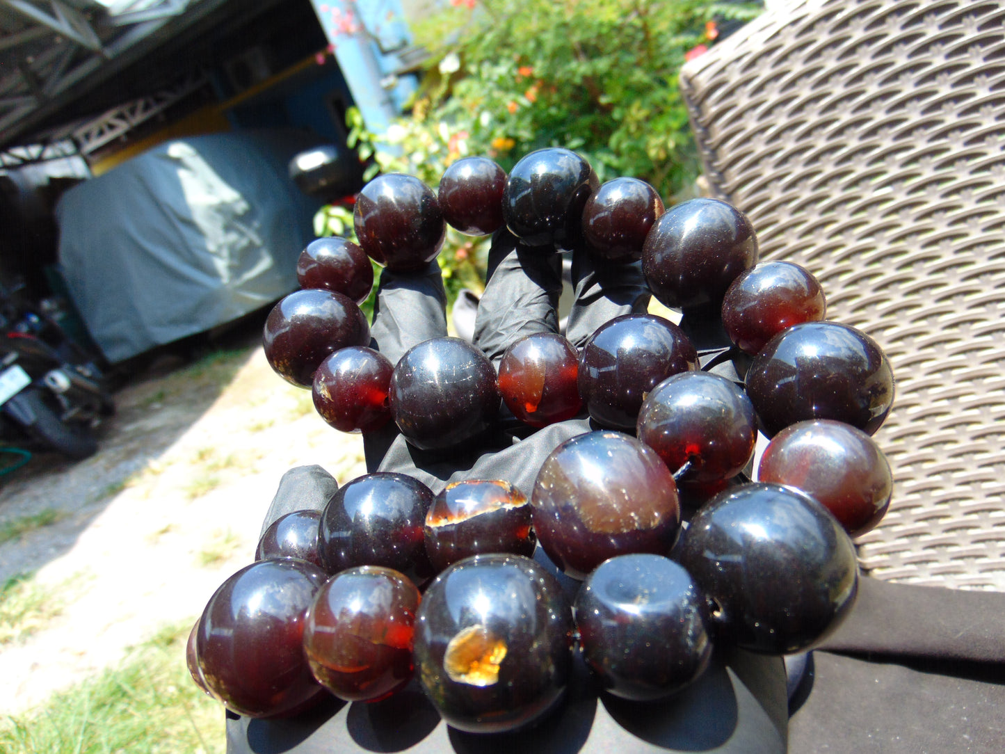 174 gram Small Beads Combination Necklace Indonesian Amber for Healing A25K47