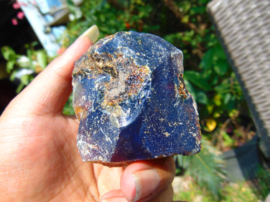 81 gram Rough Raw Indonesian Blue Amber for Healing RBAR90