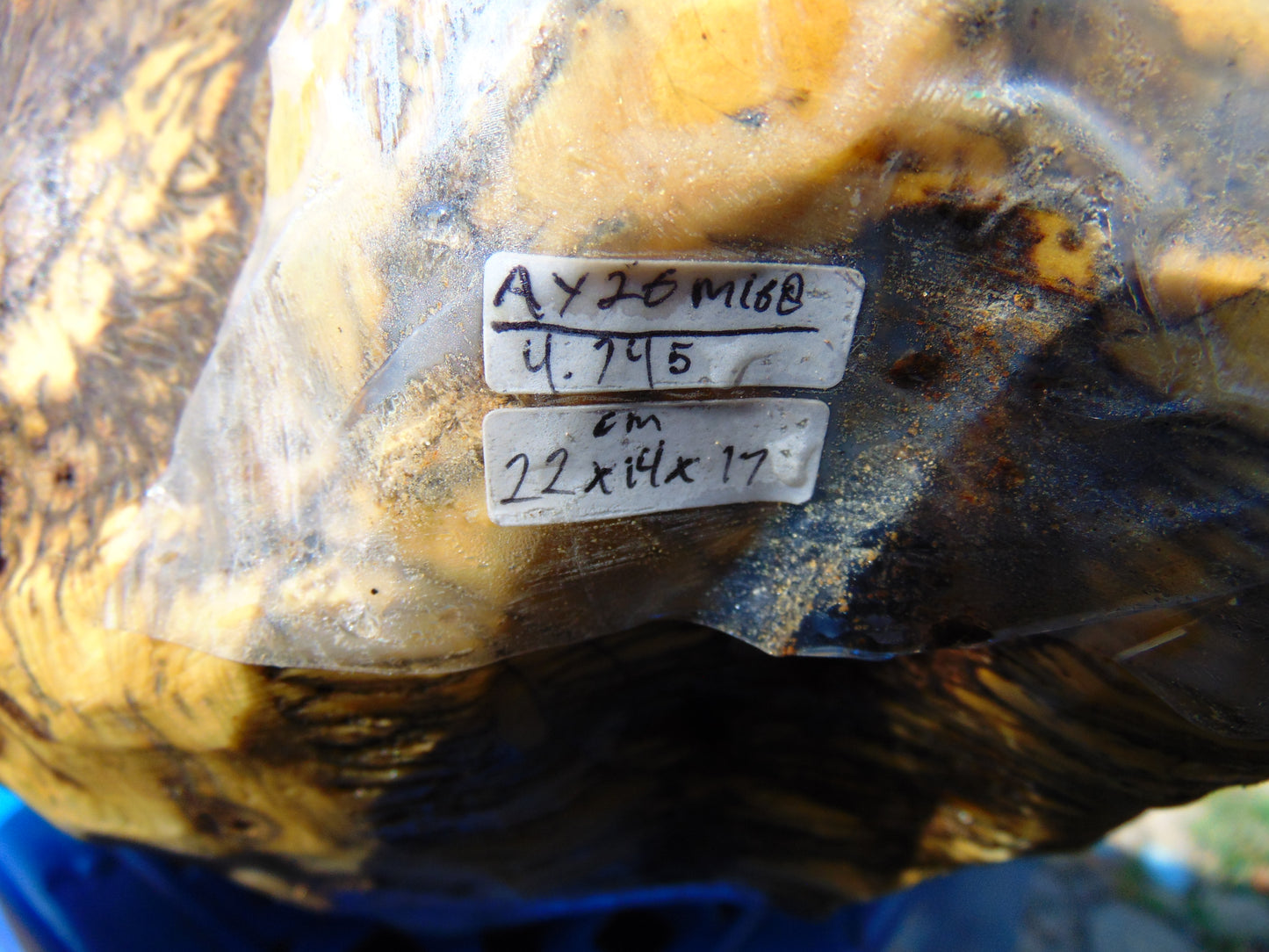 4745 gram Polished Indonesia Yellow Aromatic Amber for Healing AY26M168