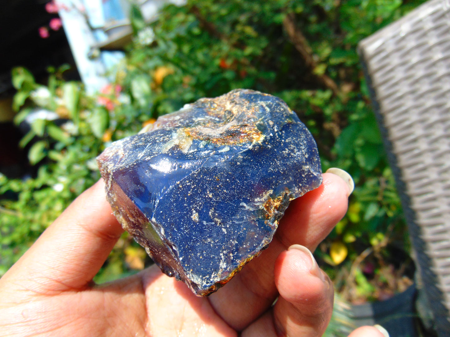 81 gram Rough Raw Indonesian Blue Amber for Healing RBAR90