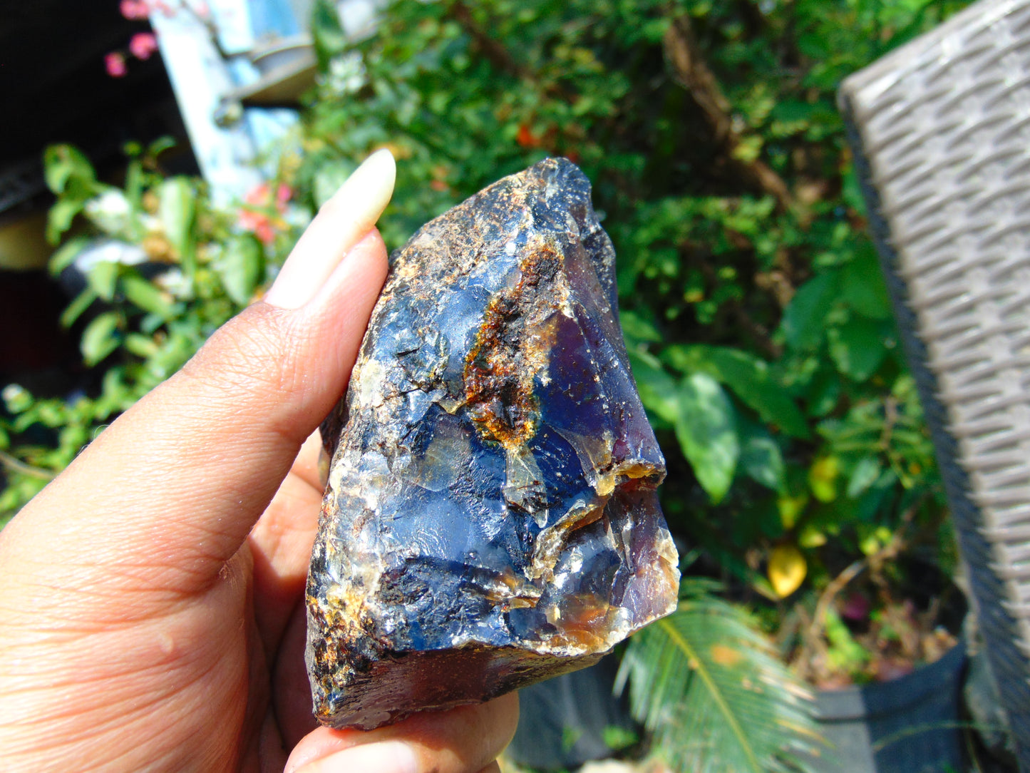 81 gram Rough Raw Indonesian Blue Amber for Healing RBAR90