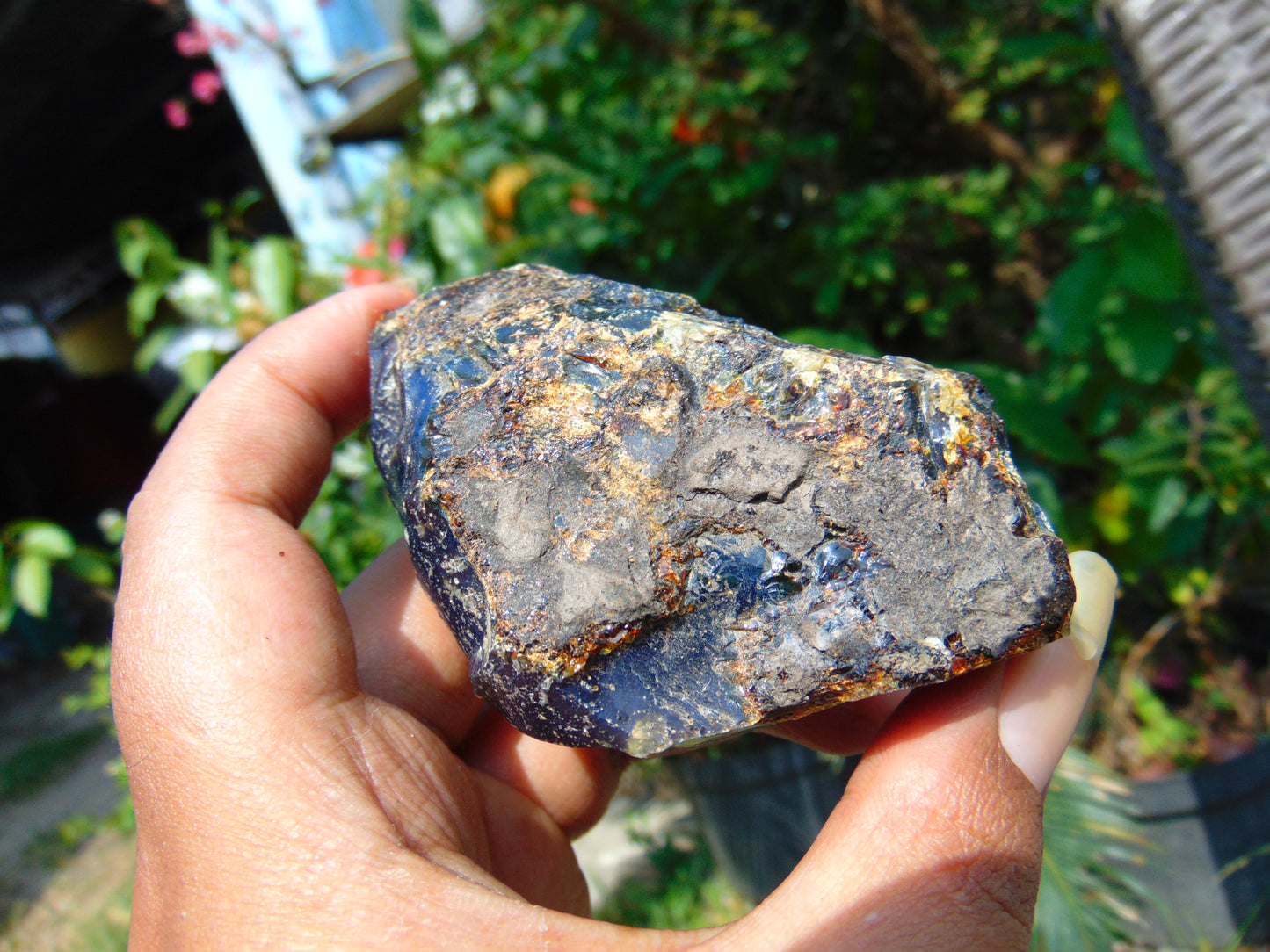 81 gram Rough Raw Indonesian Blue Amber for Healing RBAR90