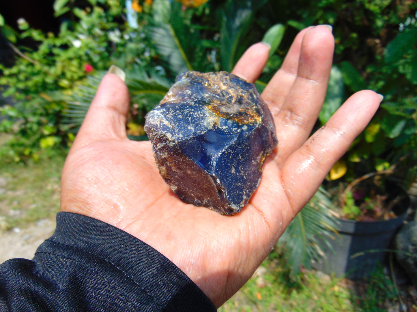 81 gram Rough Raw Indonesian Blue Amber for Healing RBAR90